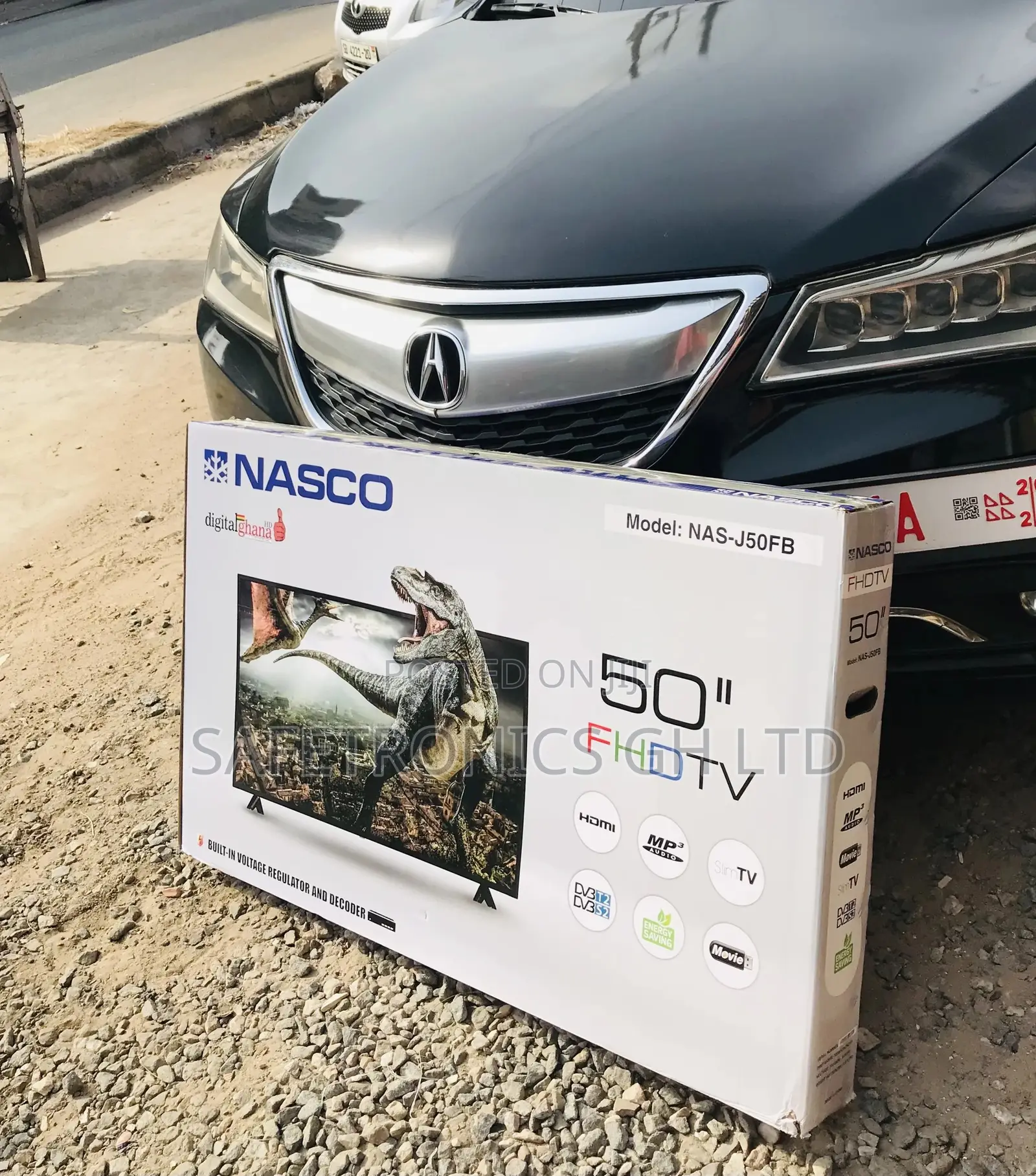 50 Inches LED Glossy Full HD Nasco Digital Electric Black Tv