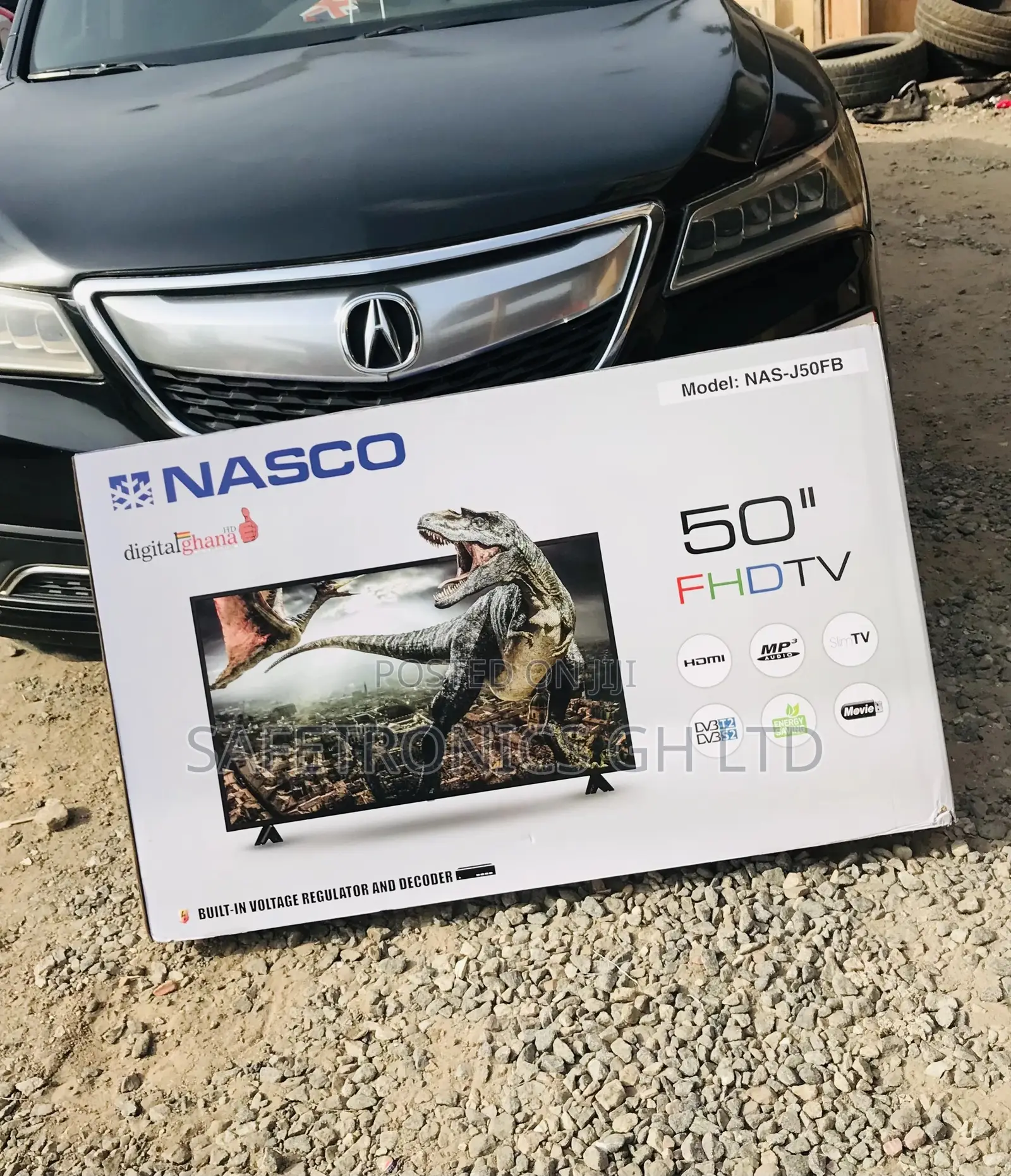 50 Inches LED Glossy Full HD Nasco Digital Electric Black Tv