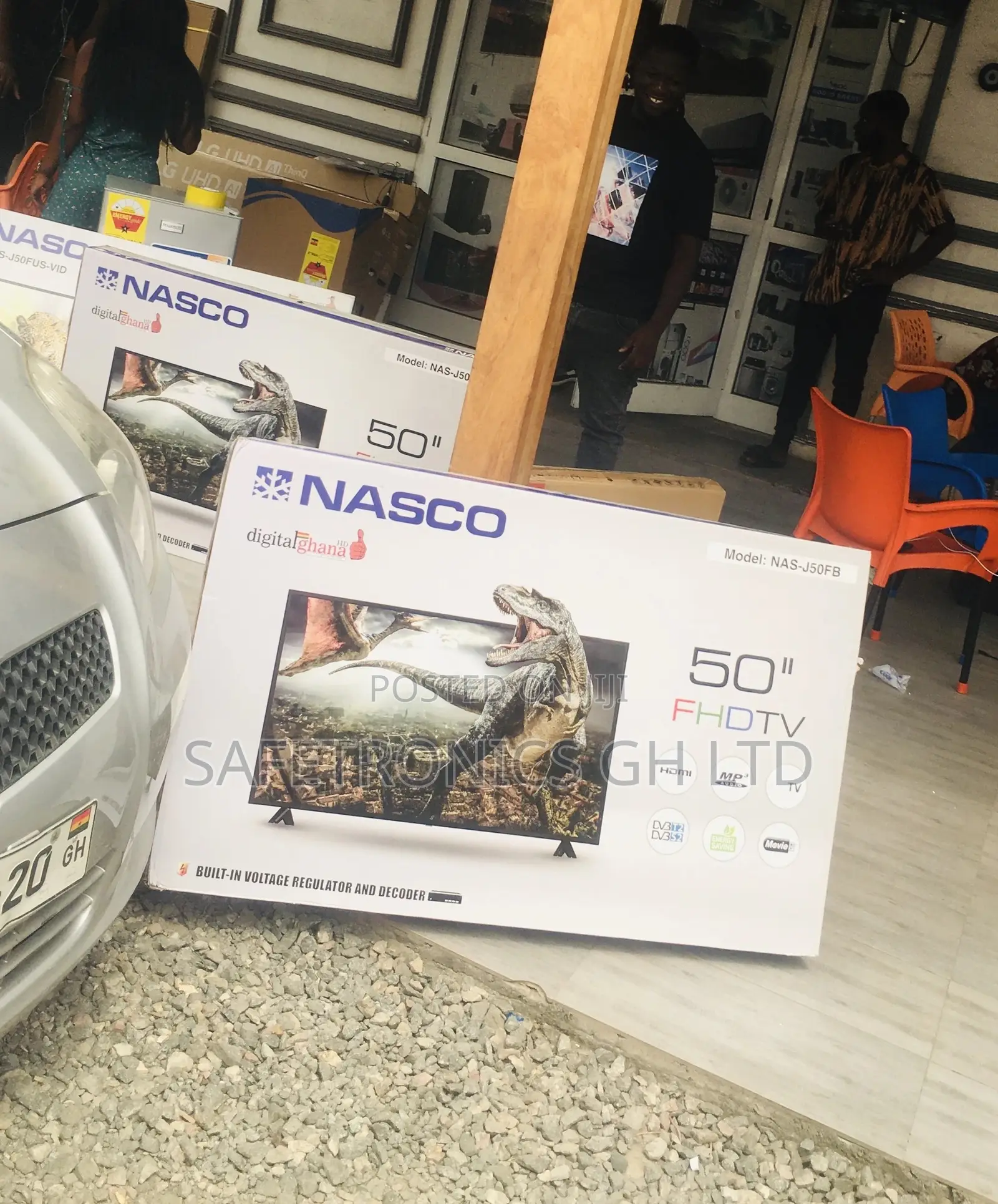 Electric Black Nasco Full HD 50 Inches Glossy Digital Tv