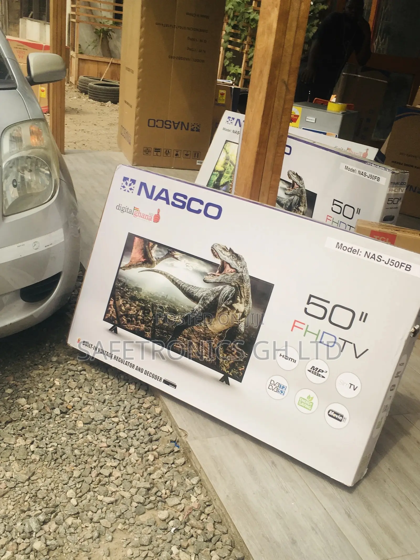 Electric Nasco Black Glossy Full HD 50 Inches LED Tv