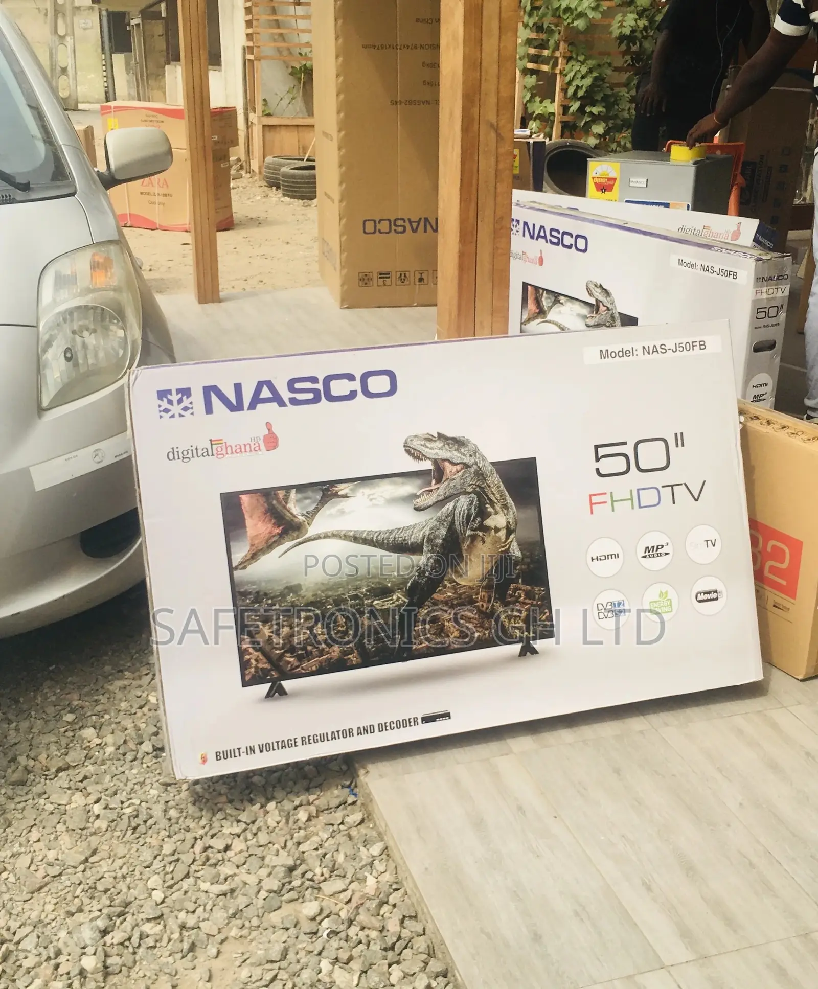 Digital Nasco Black Electric 50 Inches Glossy Full HD Tv