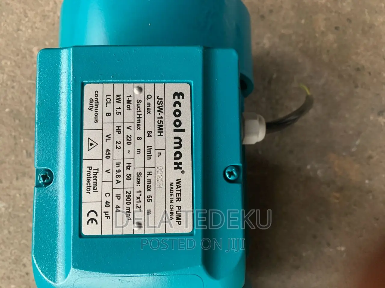 Ecoolmax 2.2hp Cast Water Pump