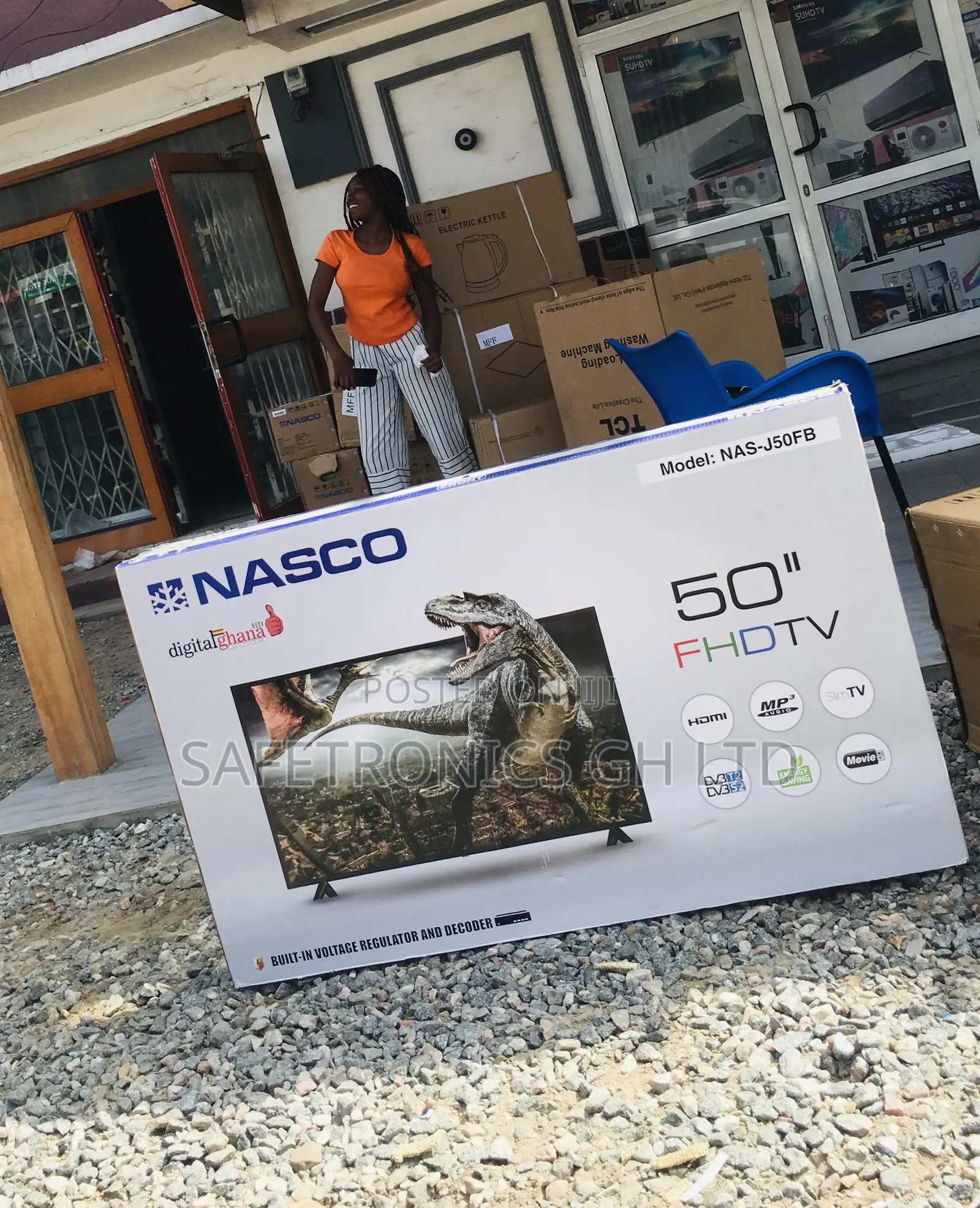 Full HD Black Electric 50 Inches Glossy Nasco Digital Tv