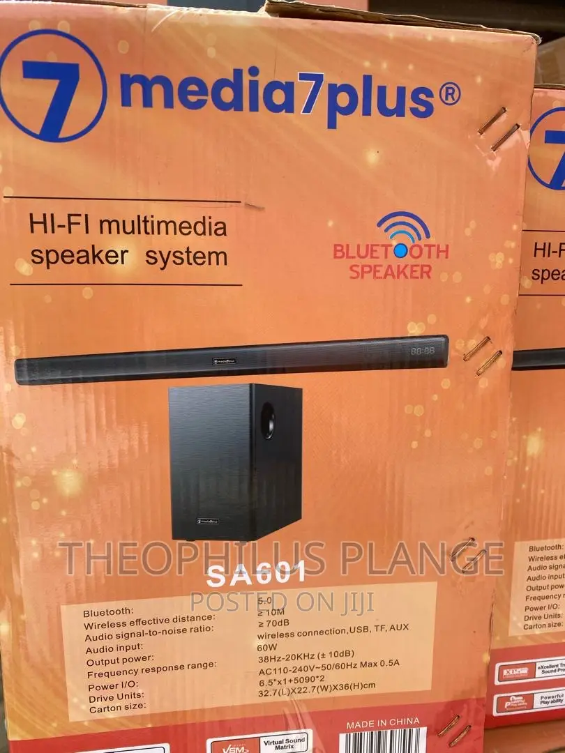 Media 7 Plus Sound Bar and Speaker .