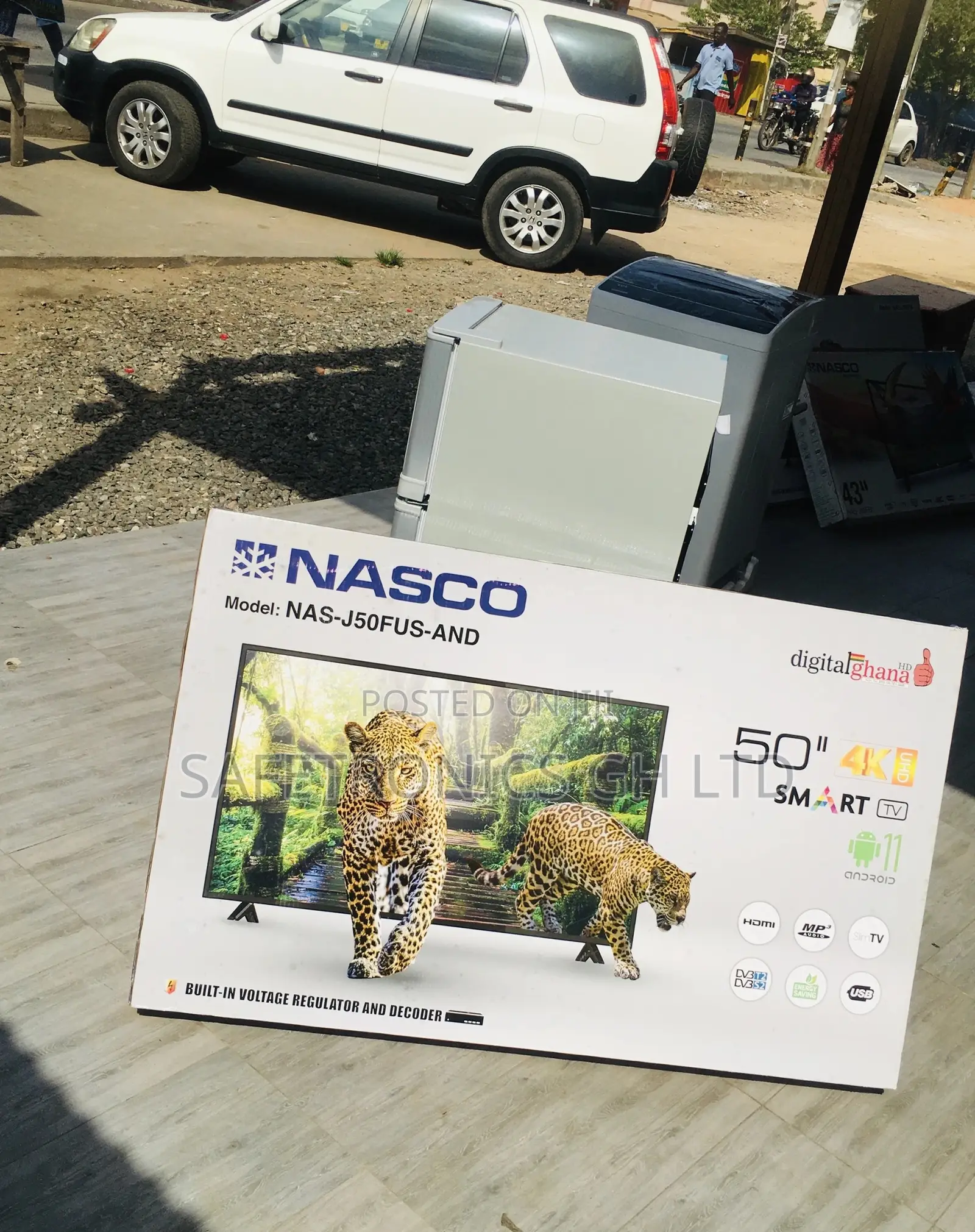 Smart Black Electric LED Glossy Nasco 50 Inches Tv
