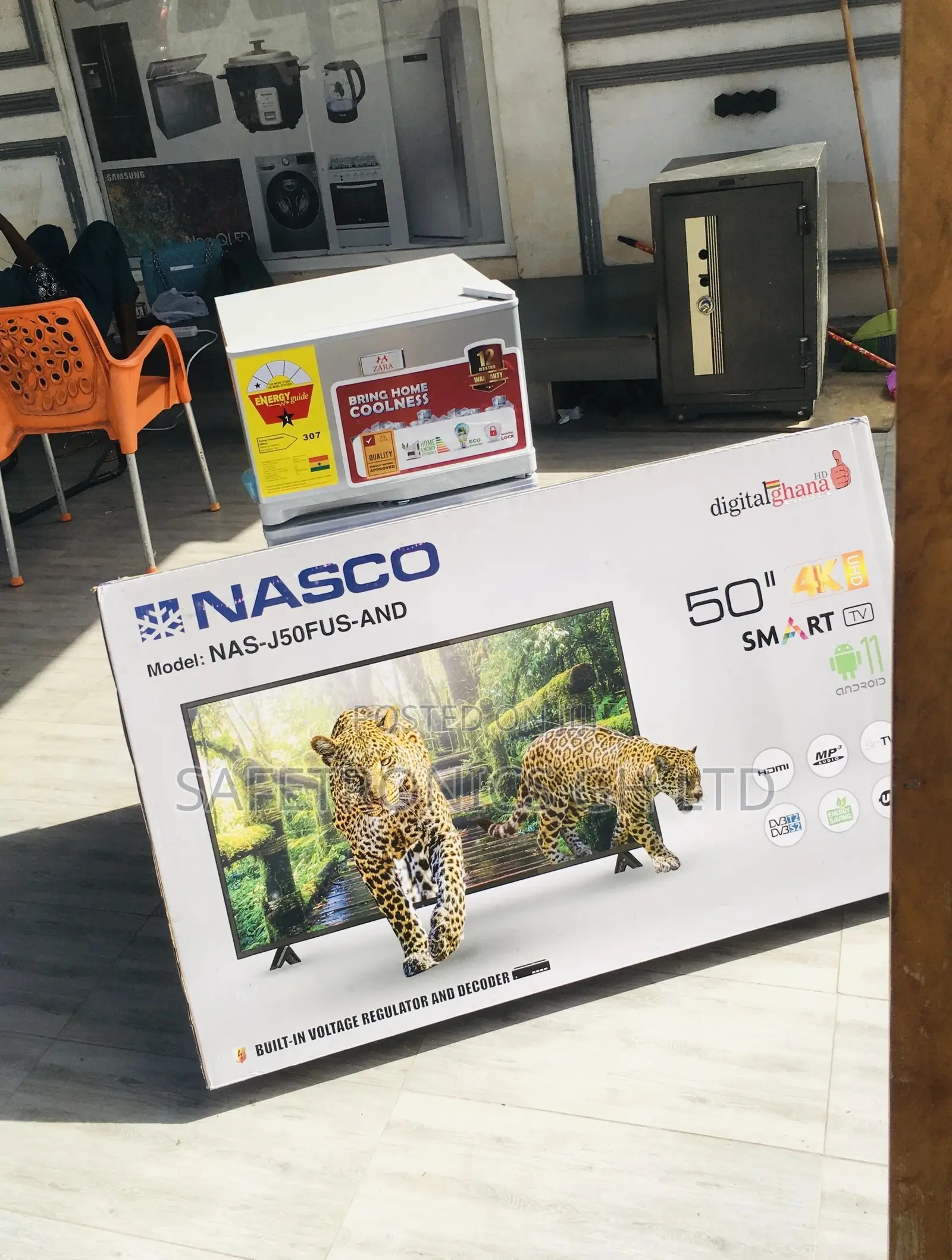 Glossy LED Smart Electric 50 Inches Nasco Black Tv