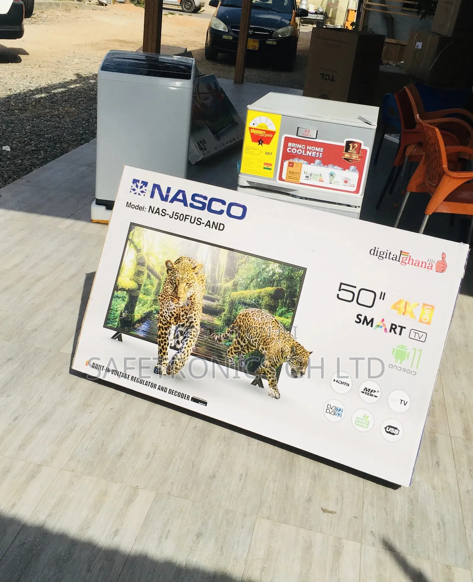 UHD Black Electric Smart Nasco 50 Inches Glossy LED Tv