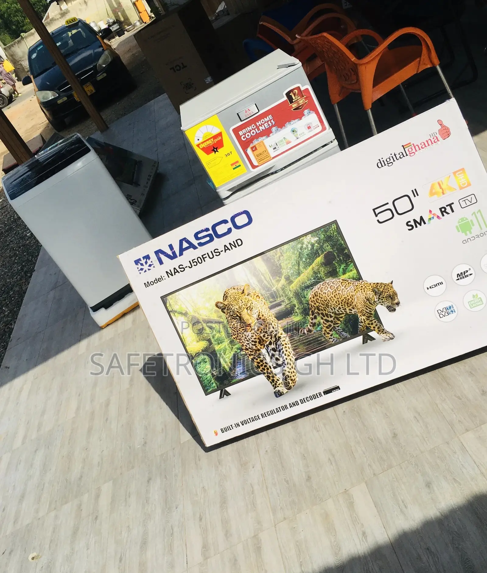 UHD Black Electric Smart Nasco 50 Inches Glossy LED Tv