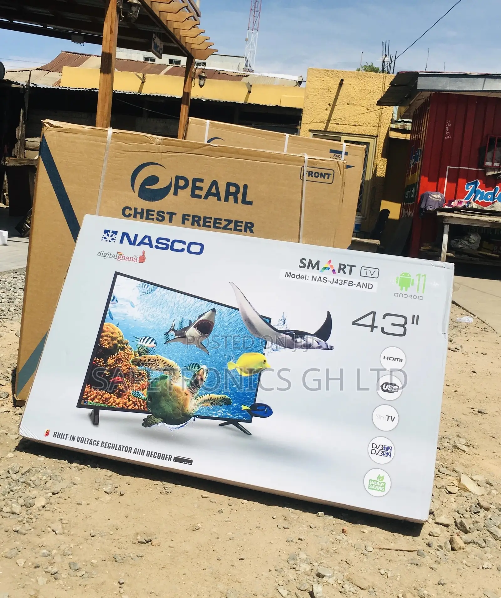  43 Inches Glossy LED Black Electric Nasco Smart Tv