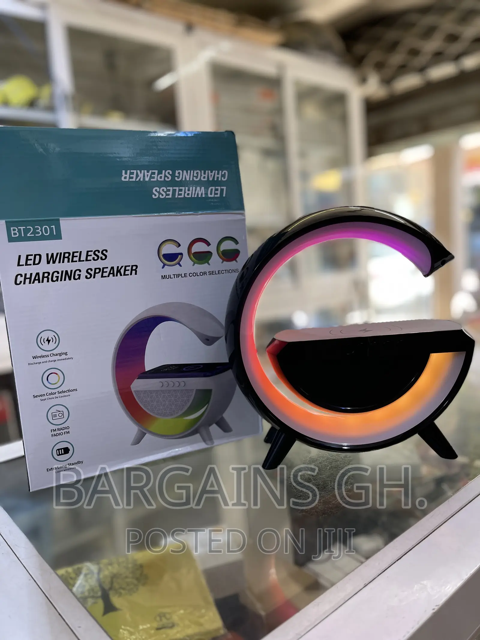 LED Wireless Charger With Bluetooth Speaker