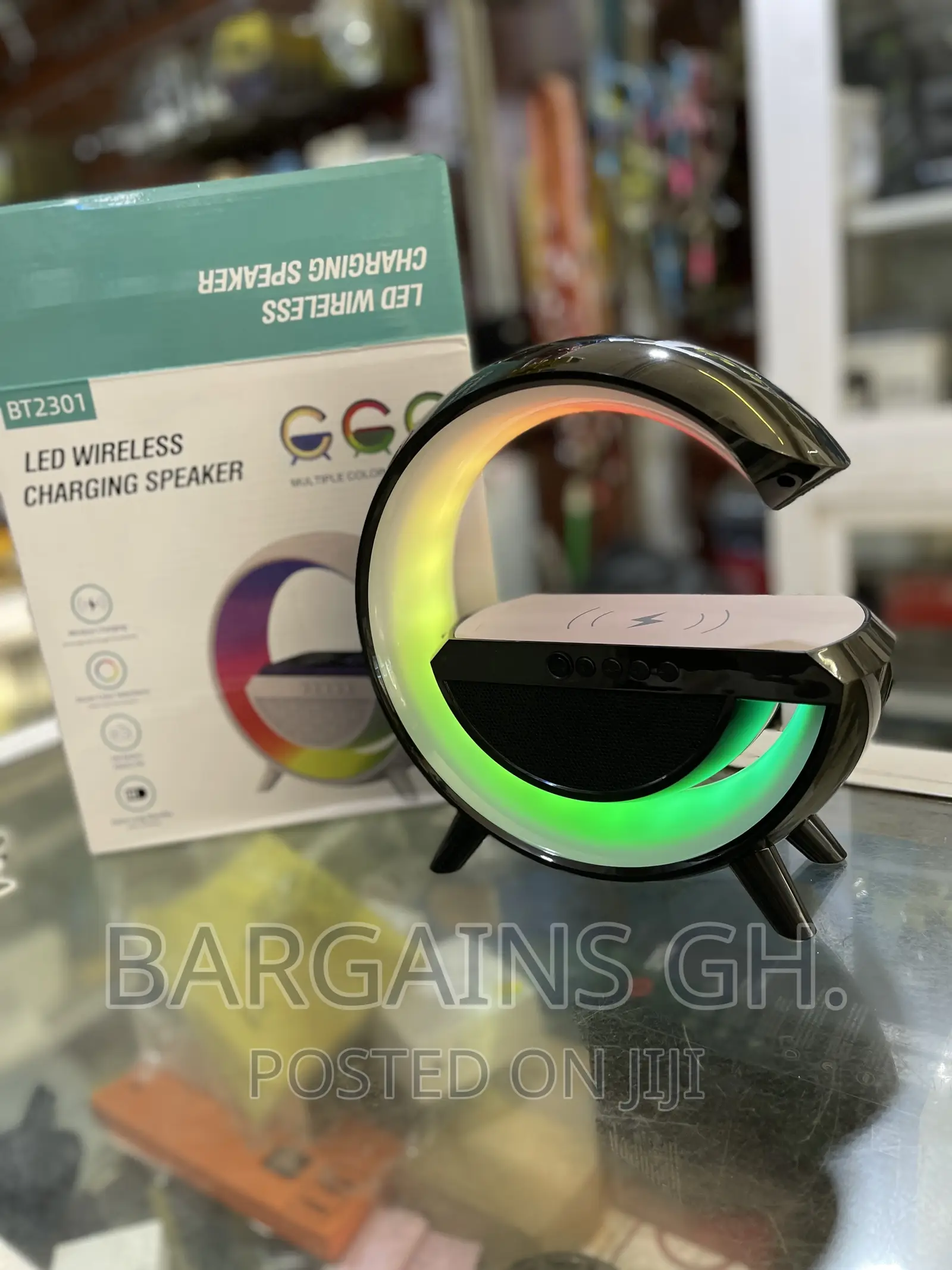 LED Wireless Charger With Bluetooth Speaker