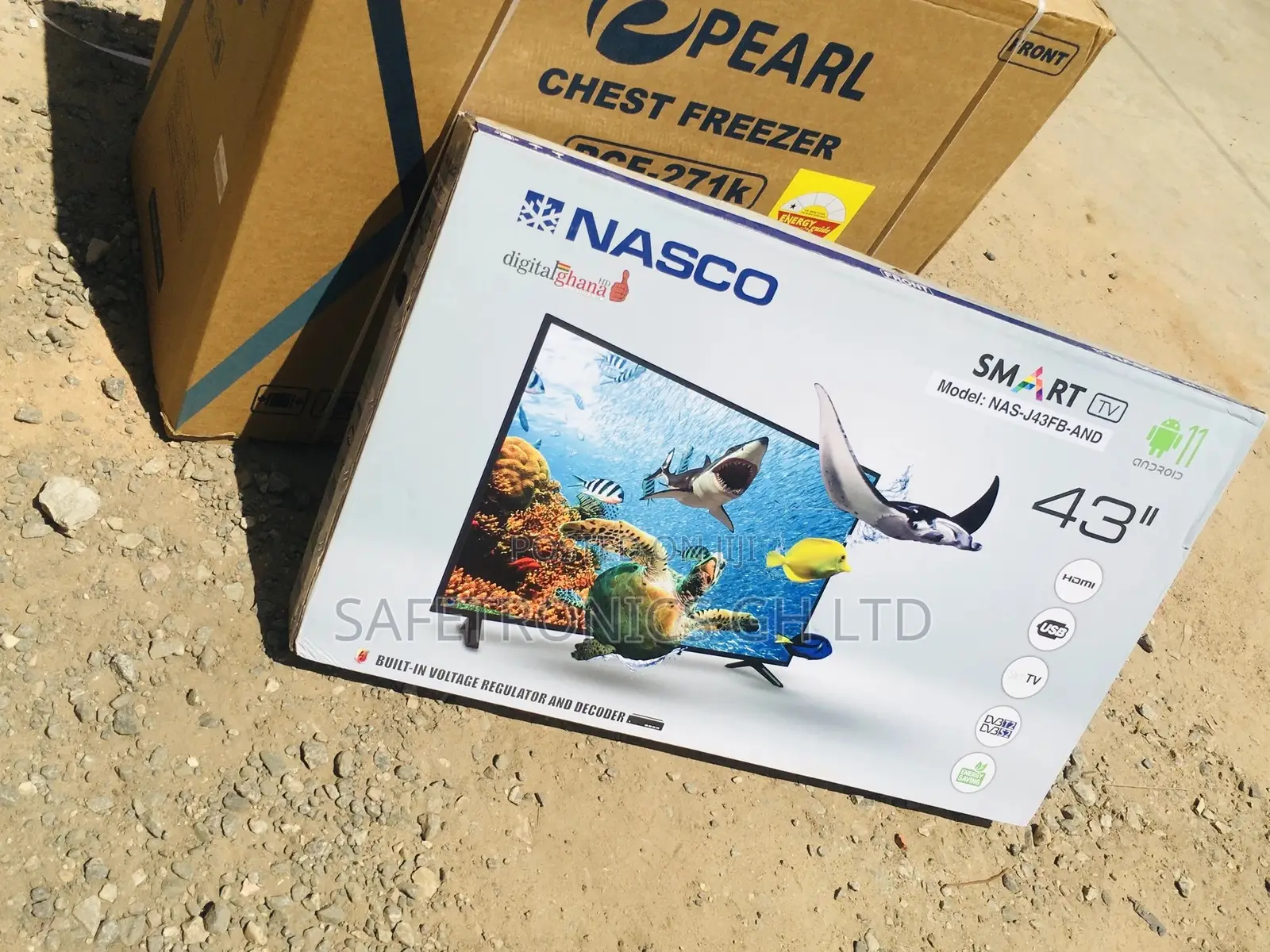 Smart Electric Nasco 43 Inches Glossy LED Black Tv