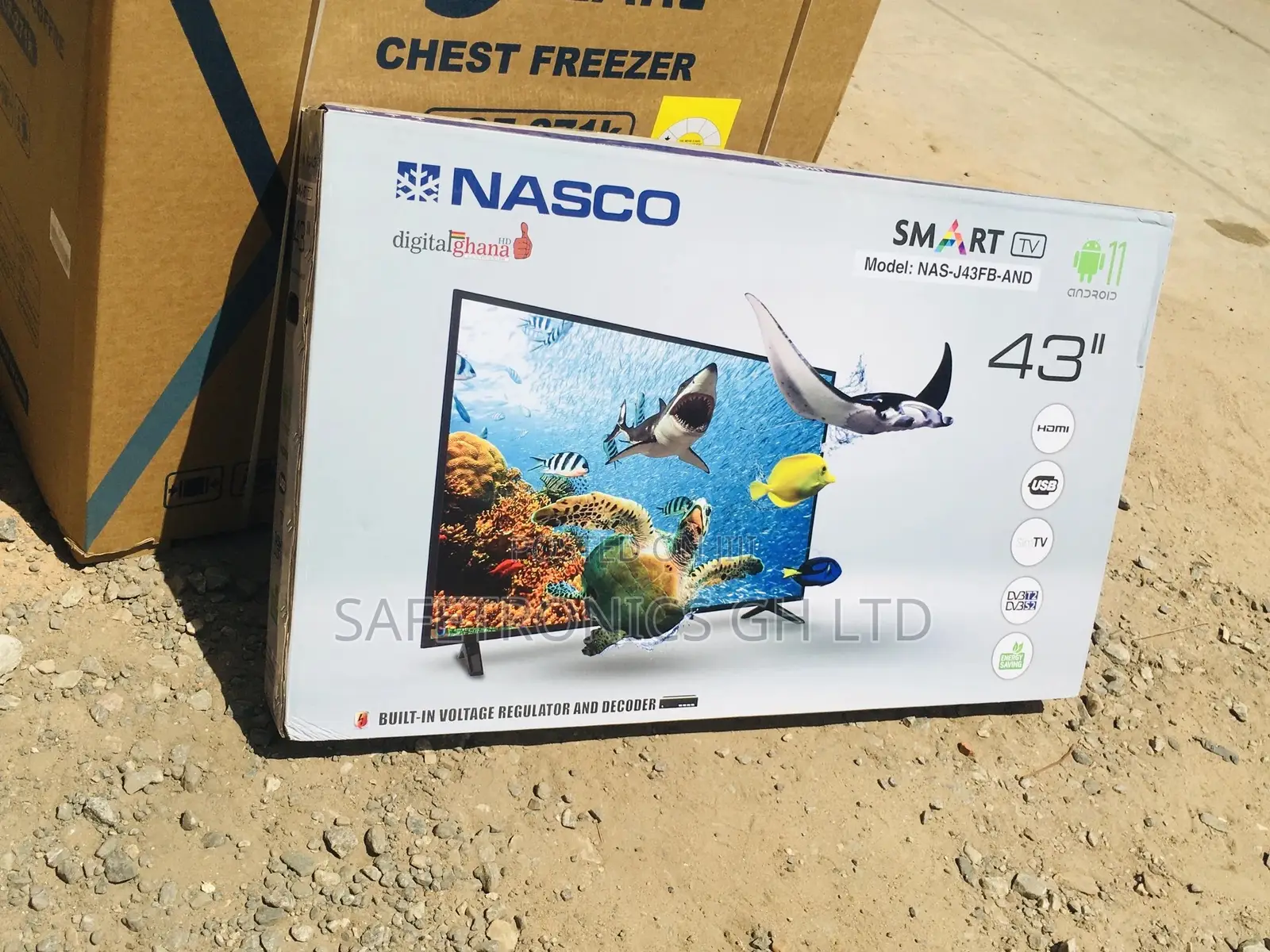 Nasco Black Electric 43 Inches Glossy Smart
