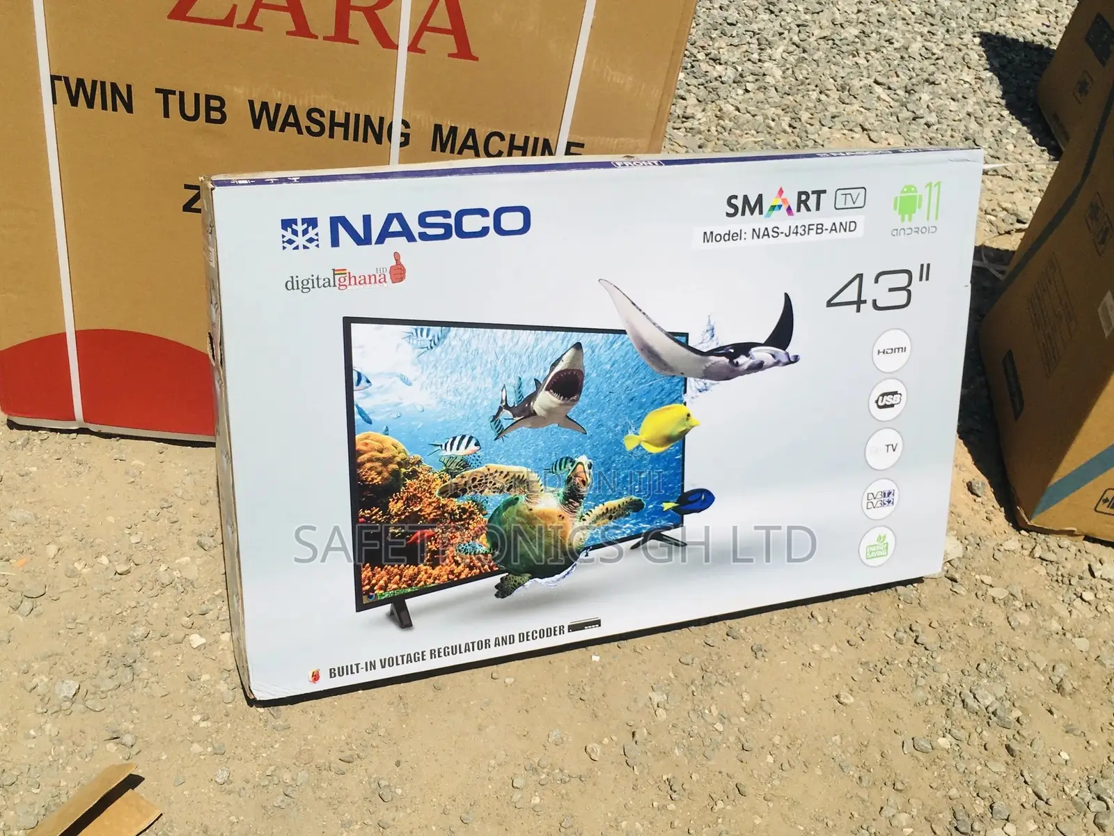 Smart Electric Black 43 Inches Glossy LED Nasco Tv