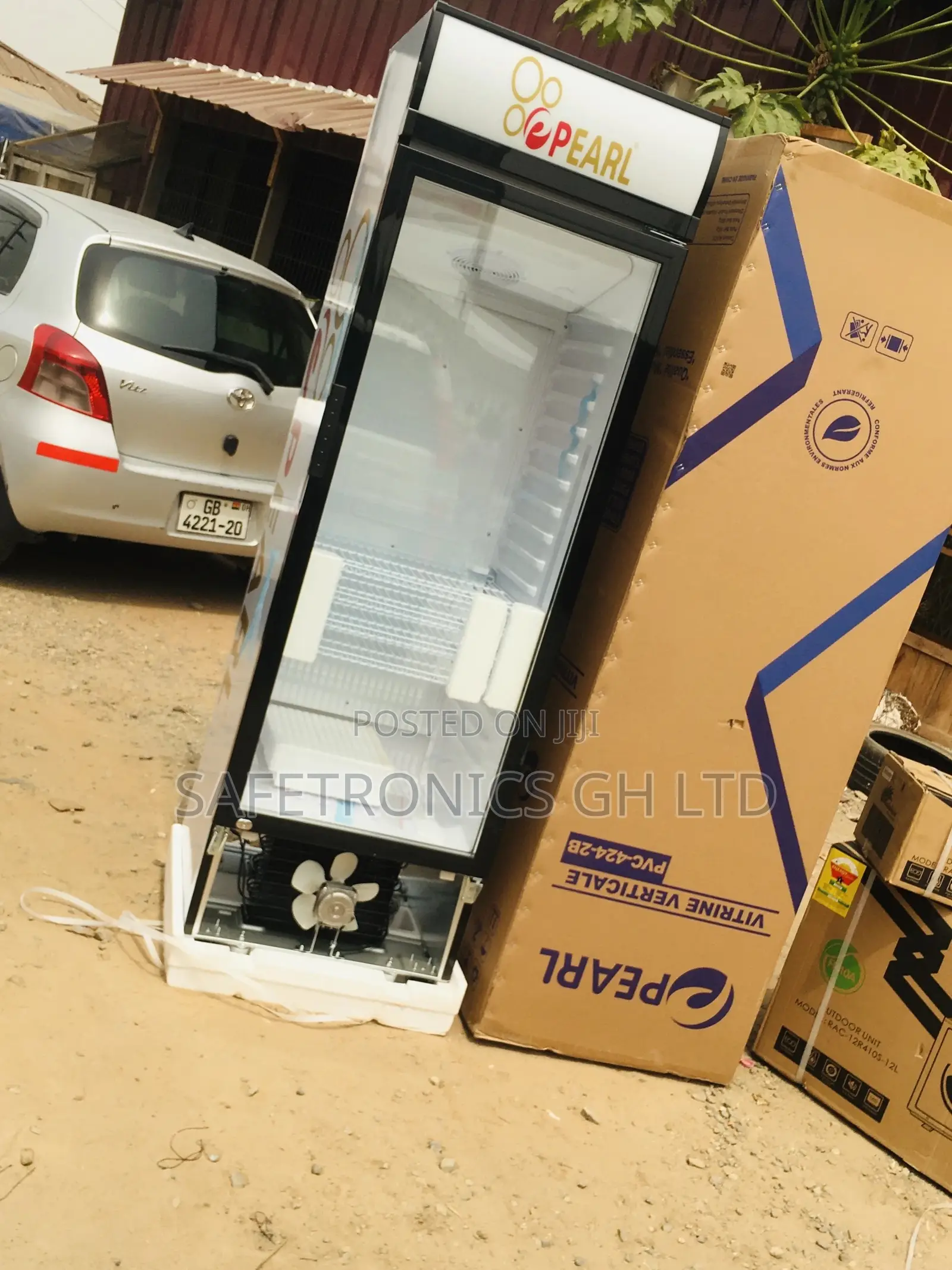 Pearl Display Electric Glass PVC-424-2b Singledoor Fridge