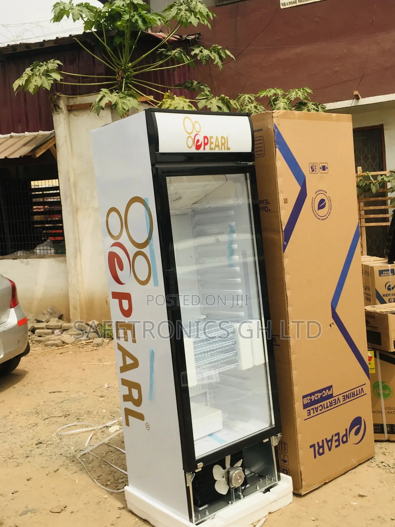 Pearl Display Glass Electric PVC-424-2B Singledoor Fridge