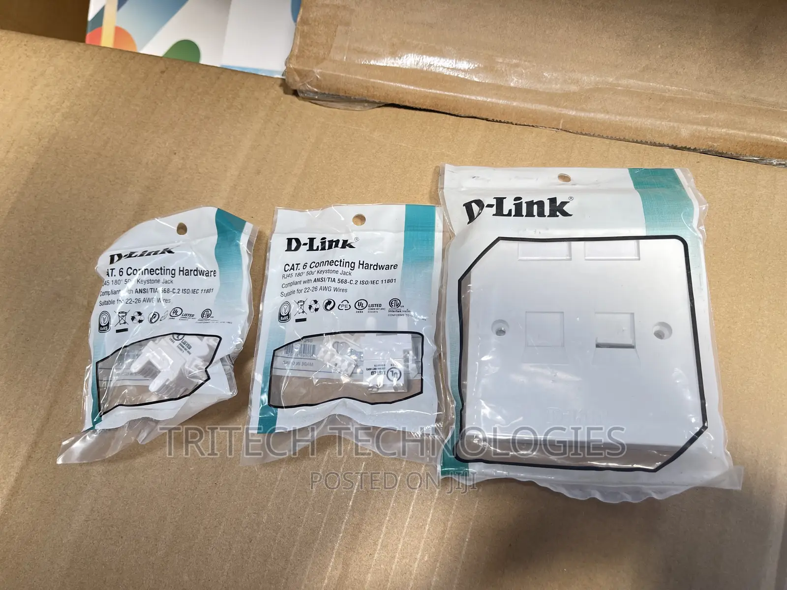 D-Link Faceplate Double With Keystone Jack Cat6