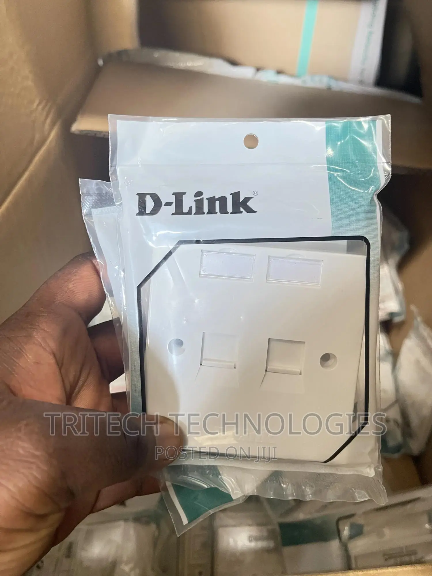 D-Link Faceplate Double With Keystone Jack Cat6