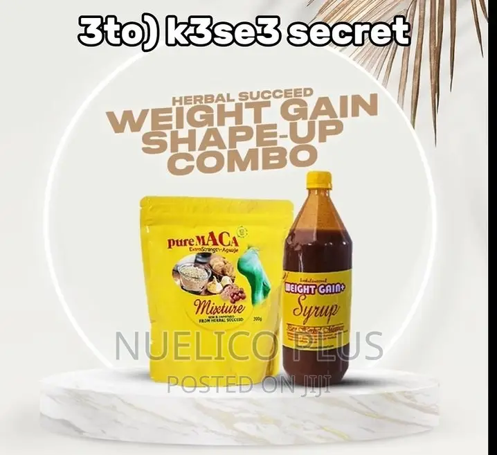 Herbalsucceed Weight Gain Syrup 1lt And Pure Maca Mixture