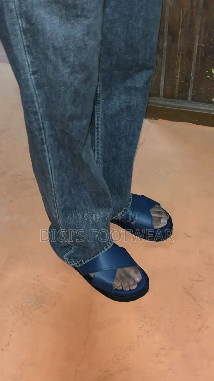 Blue High Platform Slippers/ Chuncks