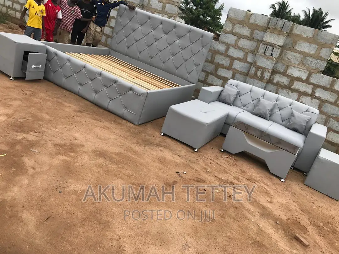 Bed Frame With Set of Sofa Chair
