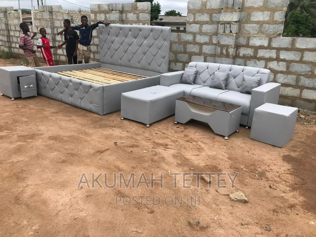Bed Frame With Set of Sofa Chair