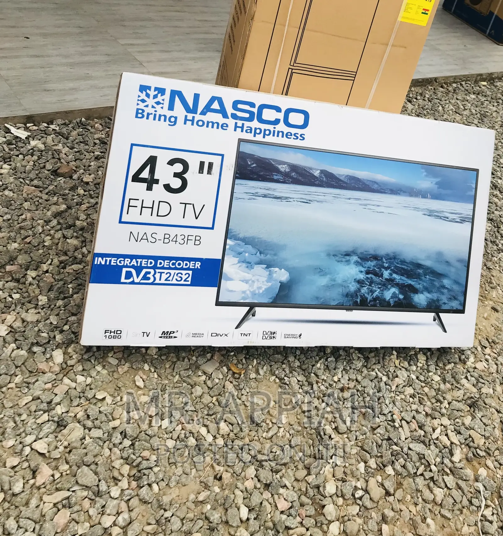 Brand New Nasco 43 Inch Full HD Electric Led Tv(Black).