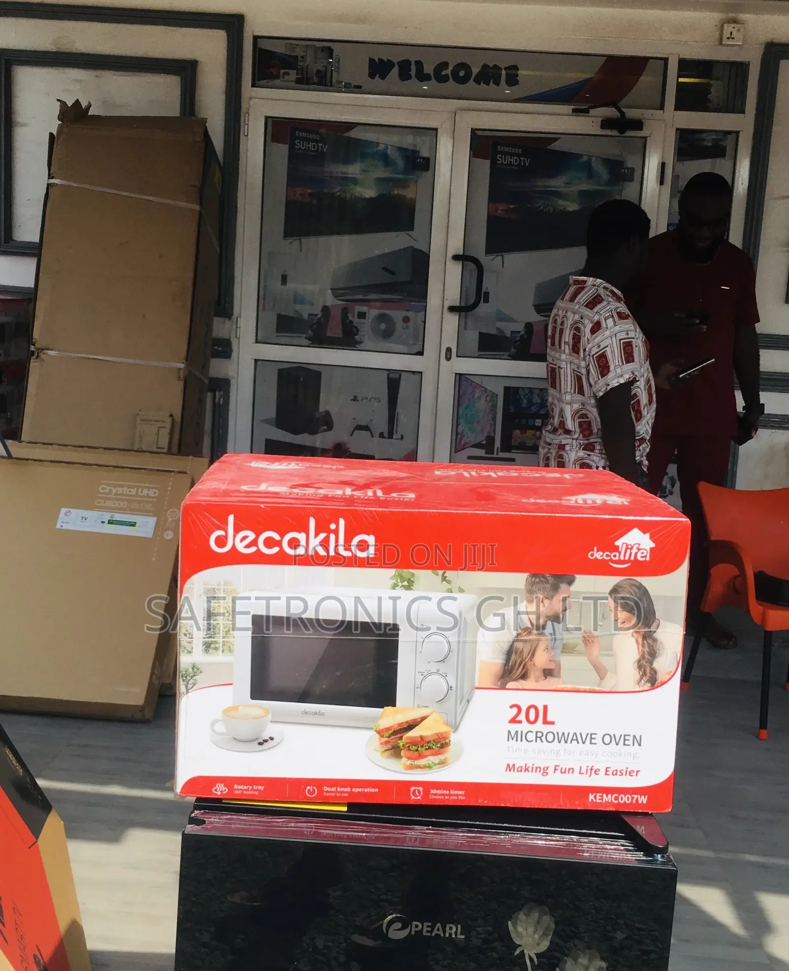 Lasting Decakila White 20 Liters Countertop Microwave