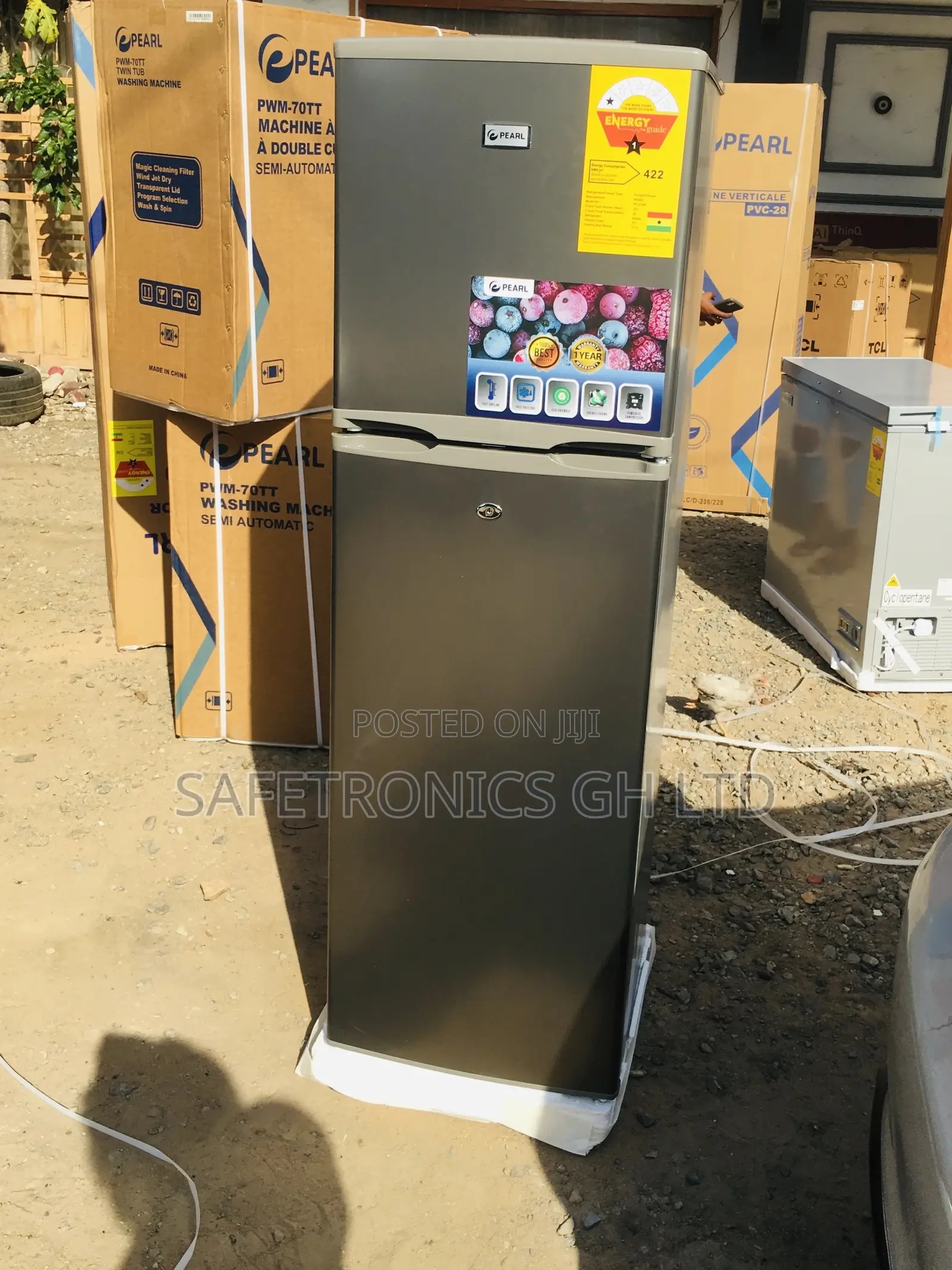 166 Liters Doubledoor Topfreezer Pearl PF-270IX Fridge