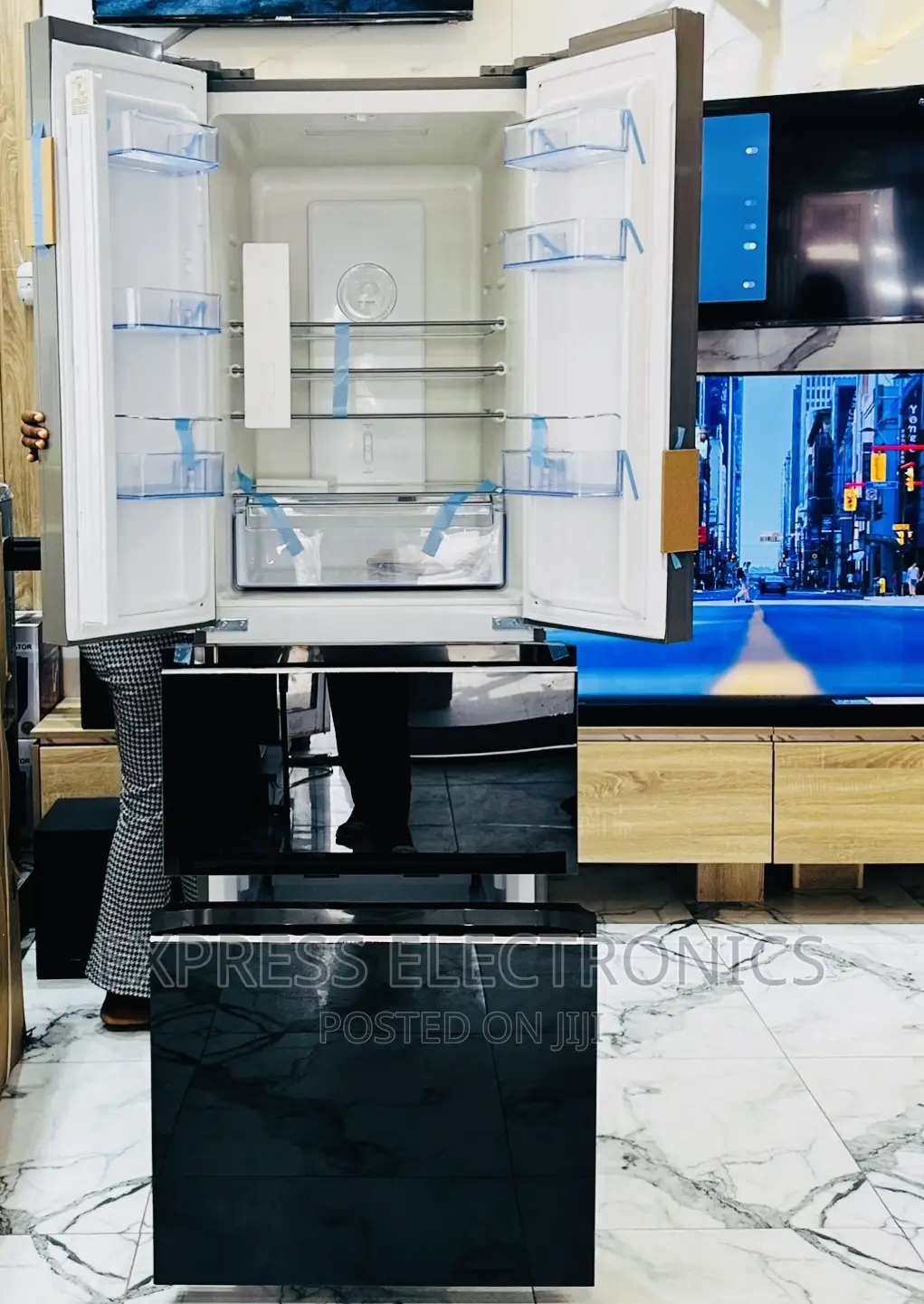 Very Unique Design Black Pearl Fridge PF-470BG