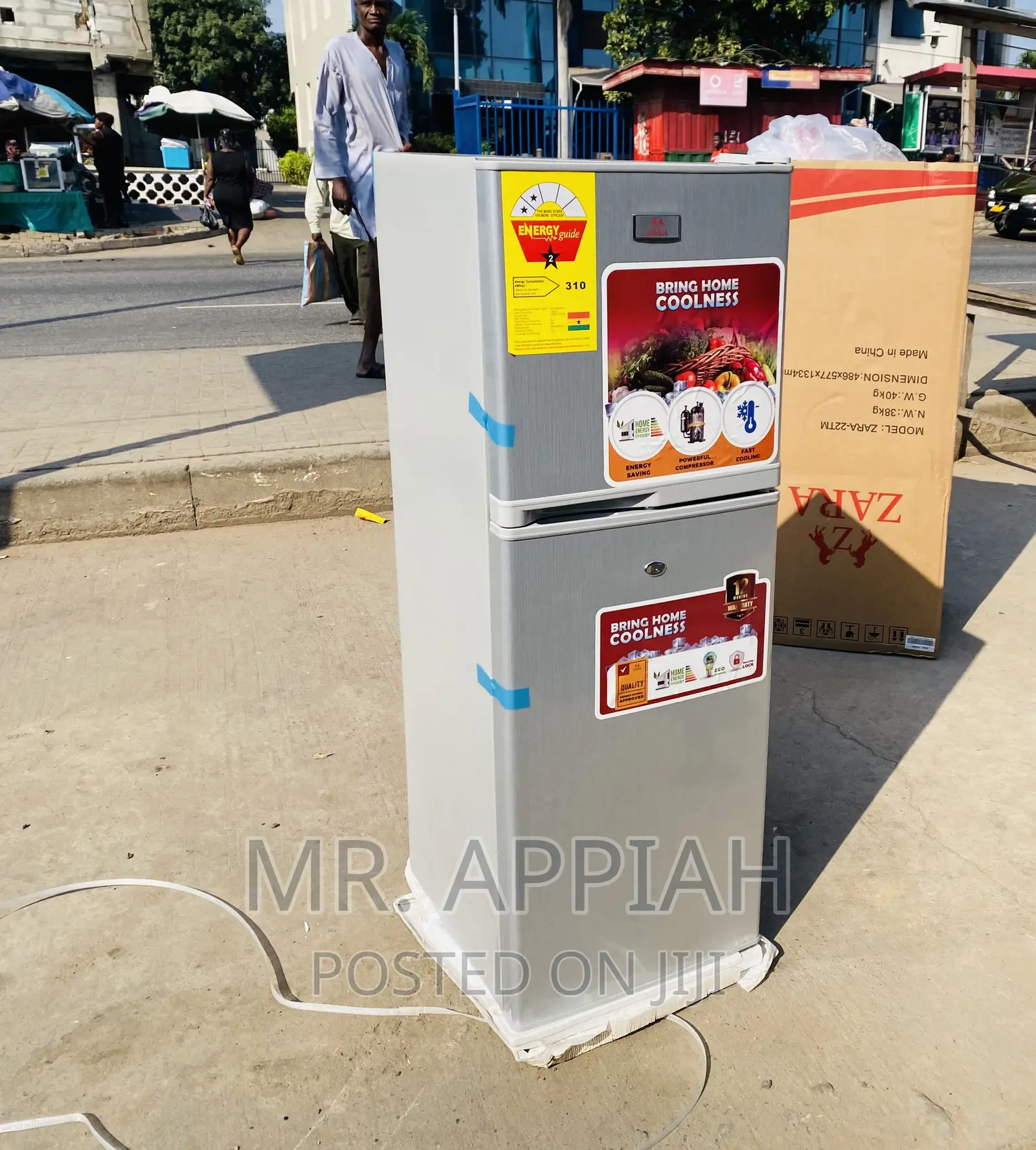 Affordable Zara 22TM 2 Door Electric Fridge,Silver