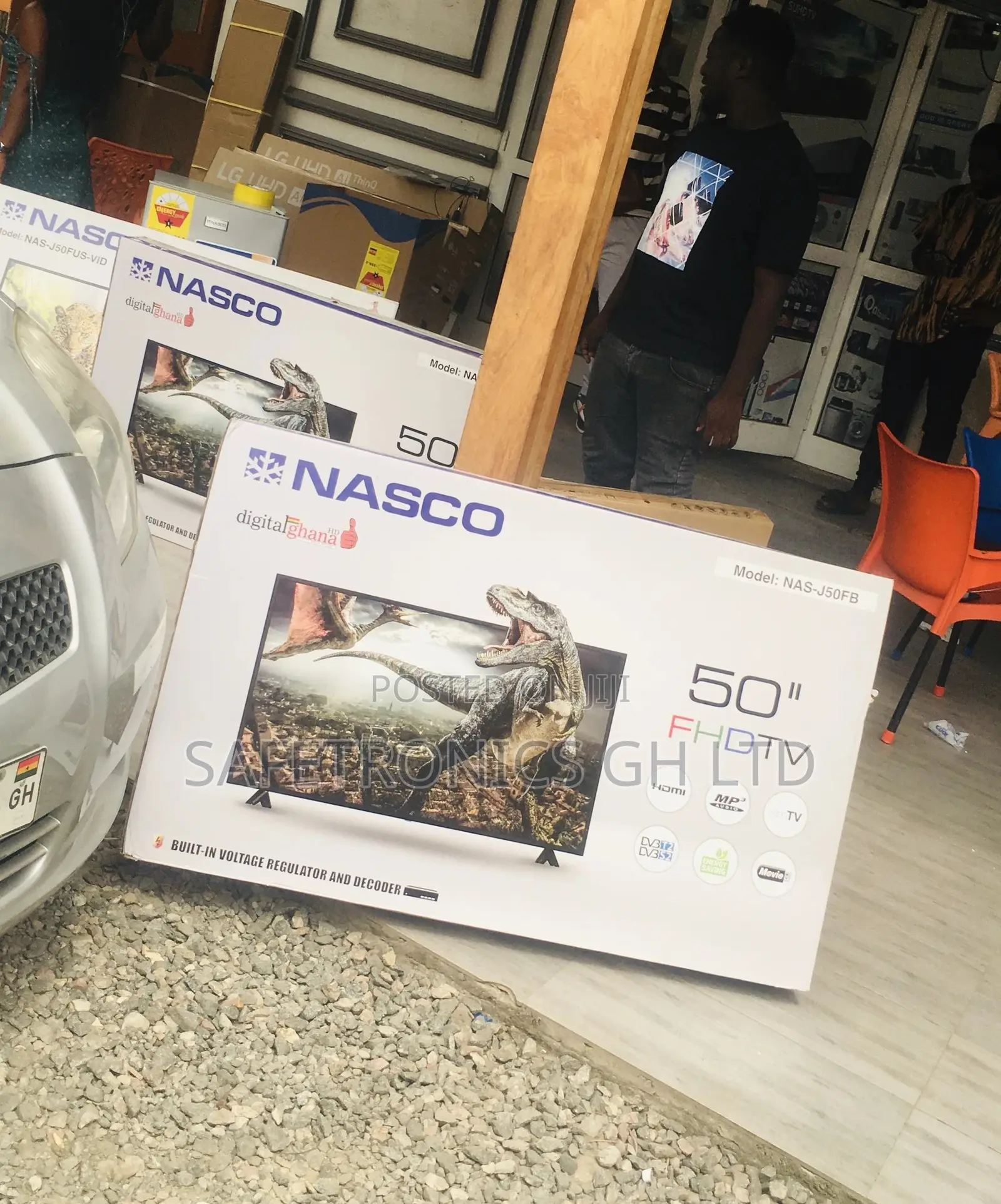 Digital 50 Inches Glossy Led Full HD Nasco Electric Black Tv