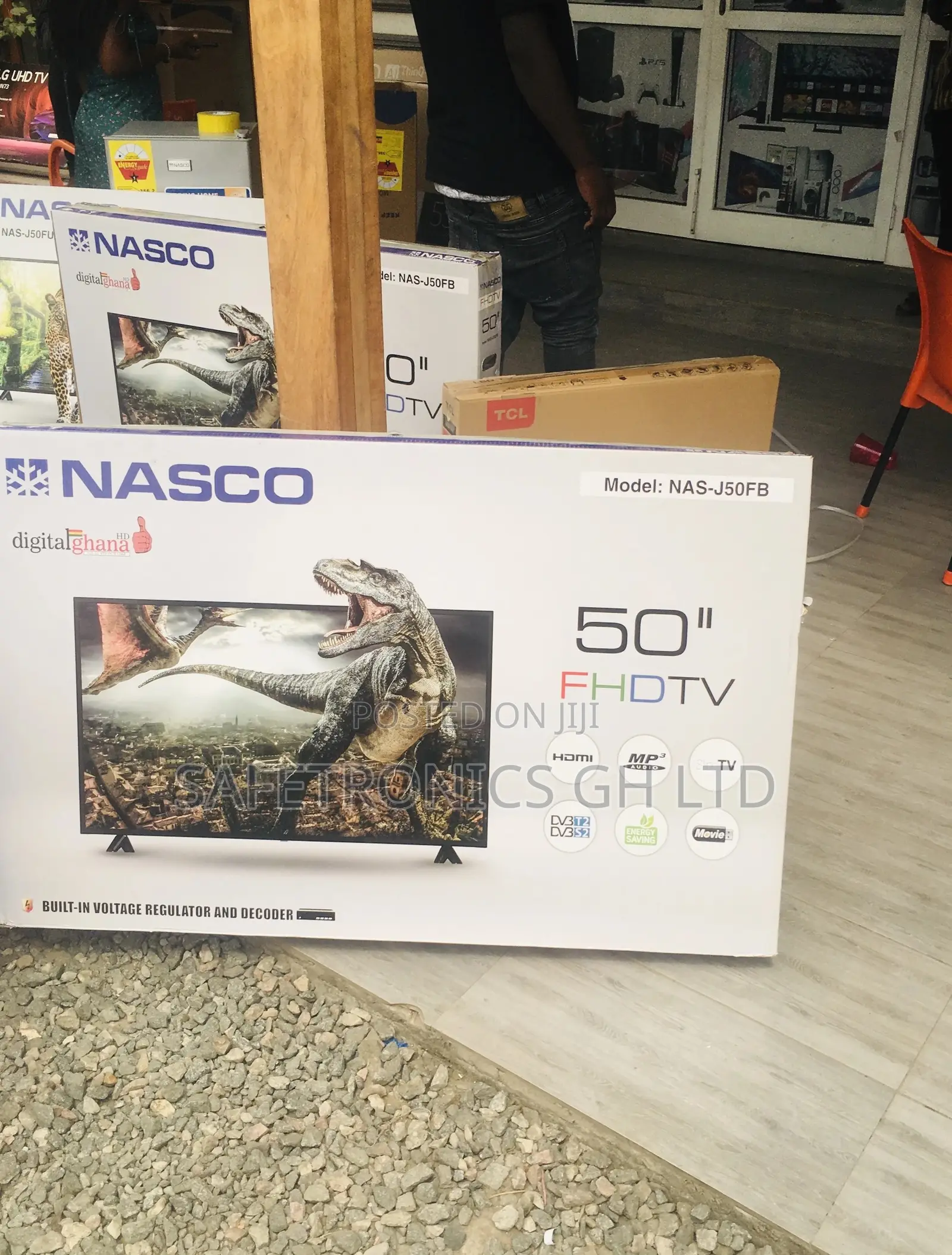 Black Nasco Digital 50 Inches Electric Full HD Glossy Led Tv
