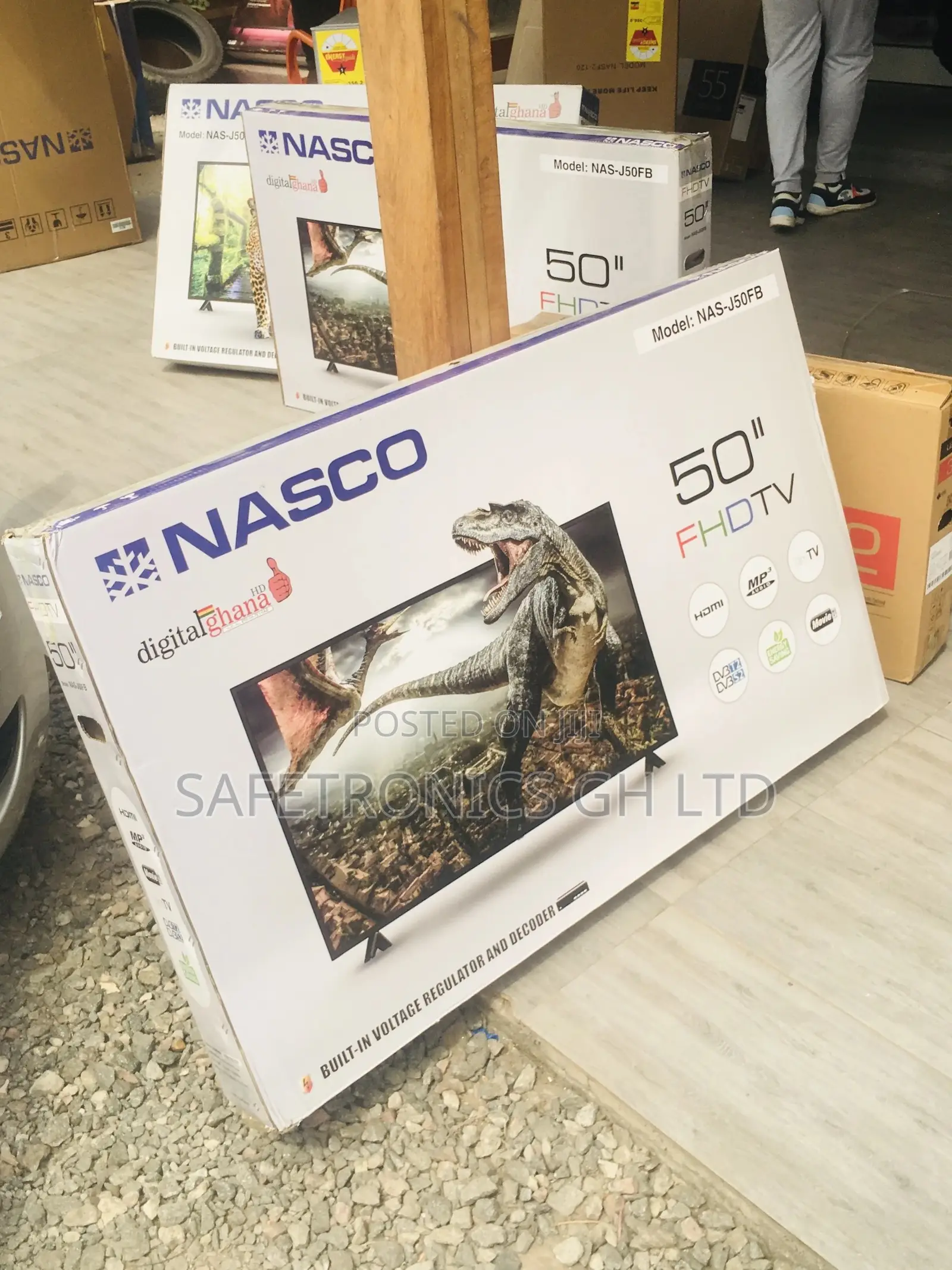 Full HD Nasco Electric 50 Inches Glossy Led Black Digital Tv