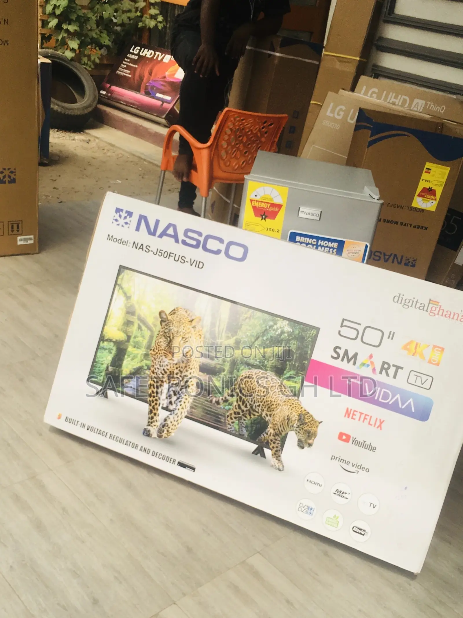 Smart Black Electric Nasco 50 Inches Glossy Led Tv