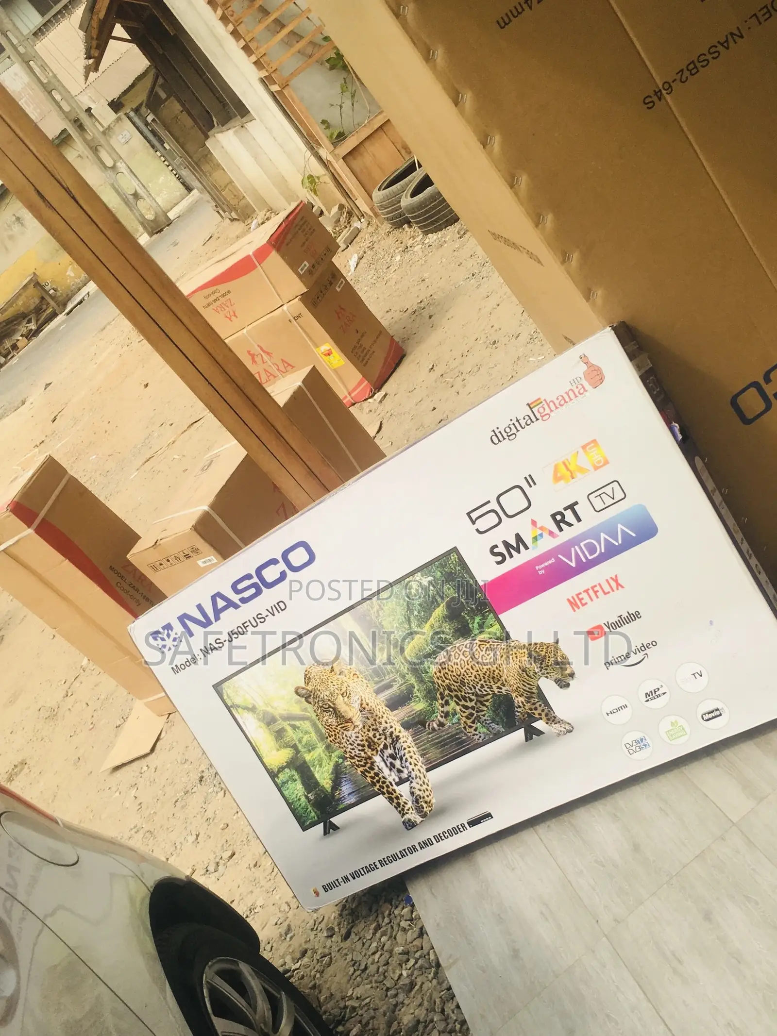 Electric Nasco 50 Inches Black Glossy Led Smart Tv