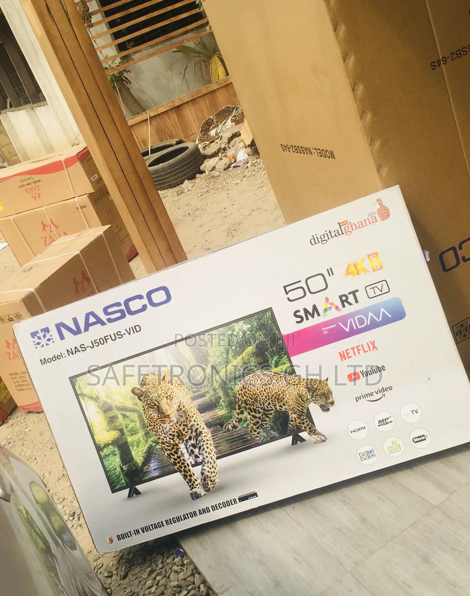 Electric Nasco 50 Inches Black Glossy Led Smart Tv