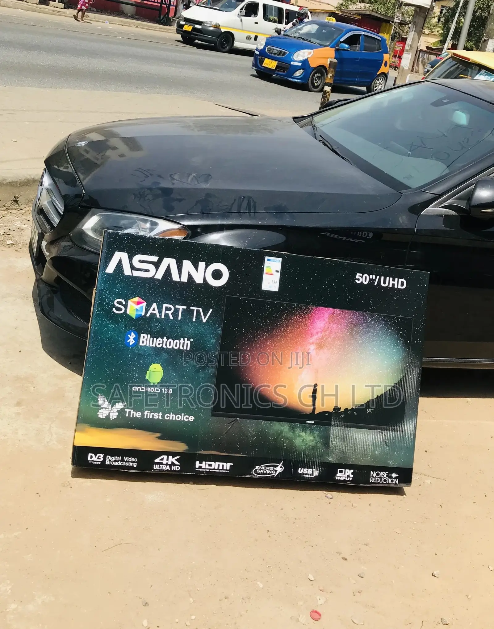 Led Glossy Asano Black Electric Smart UHD 50 Inches Tv
