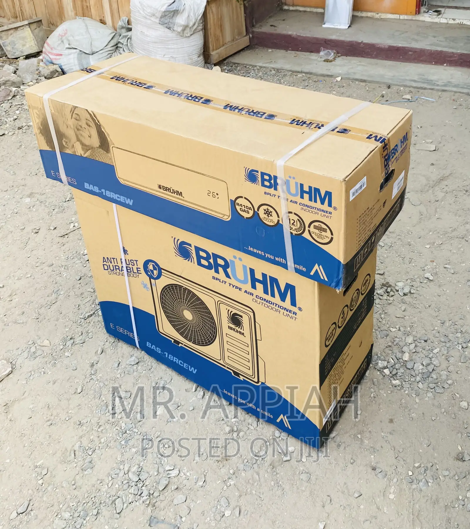 Fast Cooling Bruhm 2.0hp Split Type Ac(White)R410