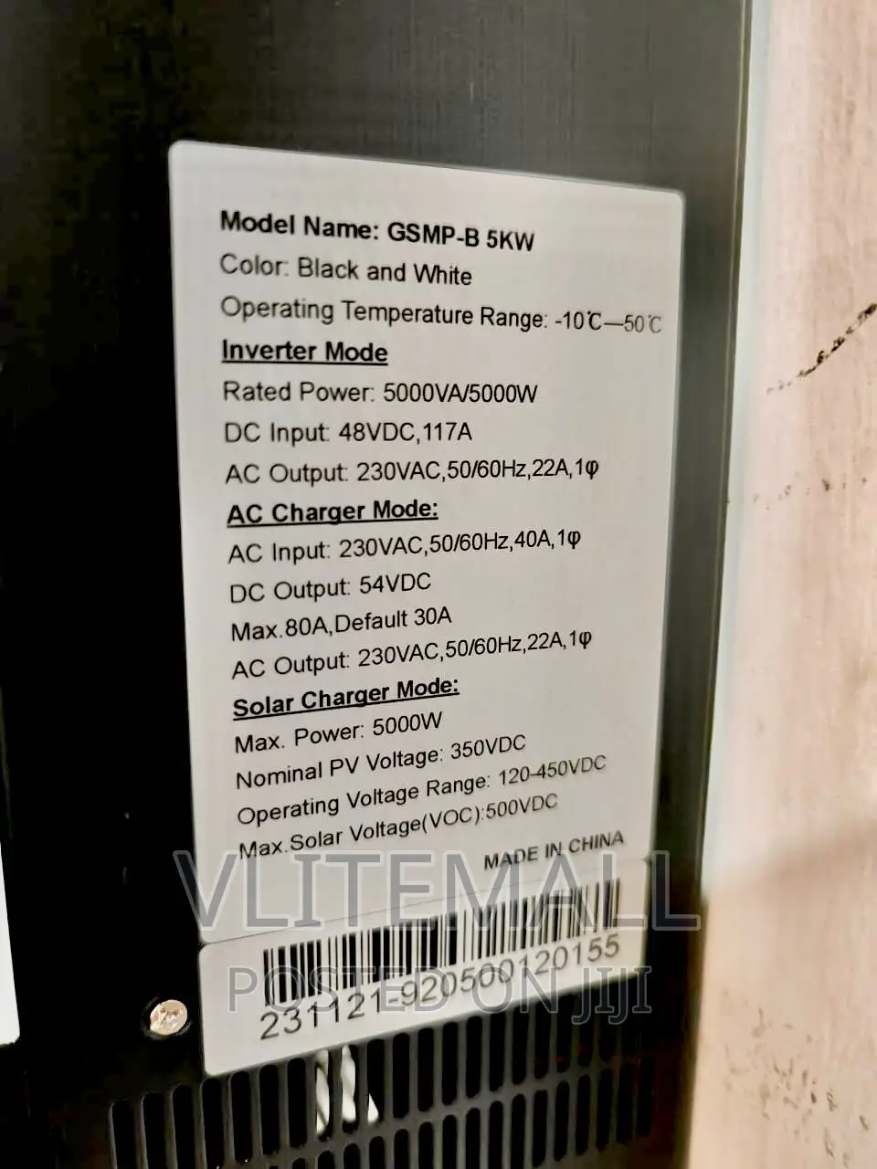 Galaxy 5000W 48V Hybrid Inverters With MPPT 4th Gen.