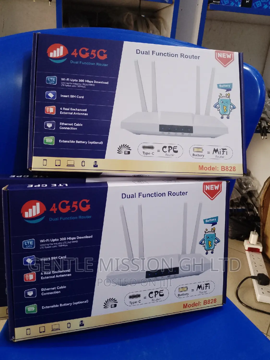 Rechargeable 5g/4g Dual Function Universal Router