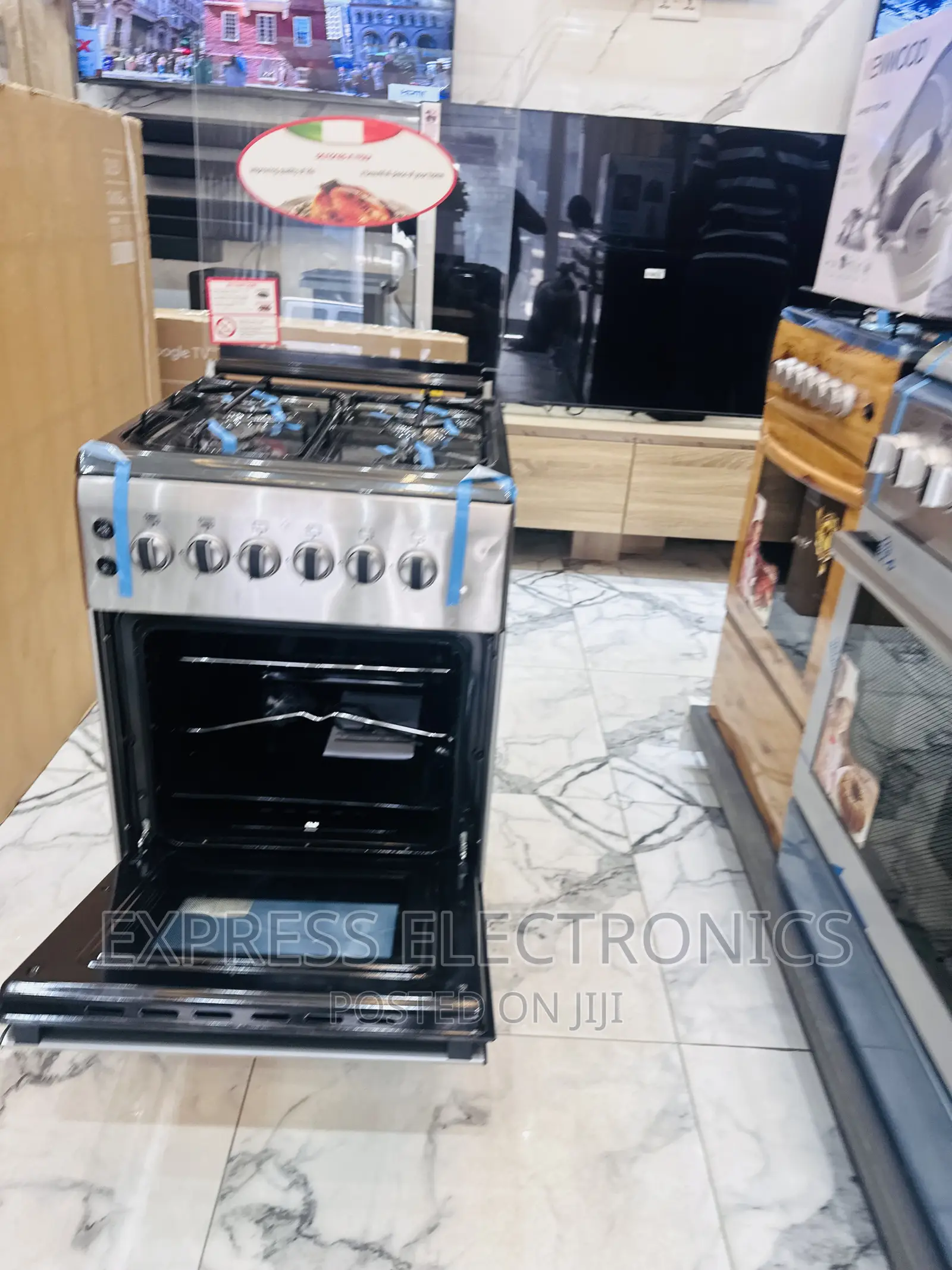 Grab a Deal on Gas Cooker Oven Grill 50/60 4burner Sliver.