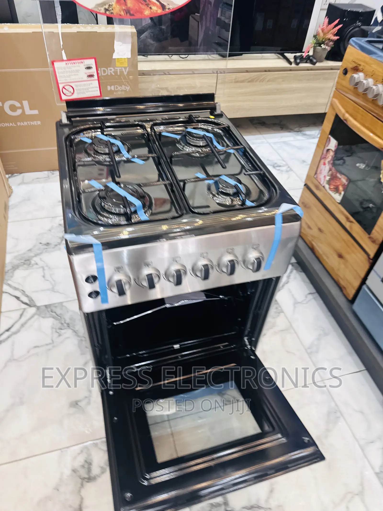 Multi Functional Gas Oven Grill Auto Ignition 4burner 50/60