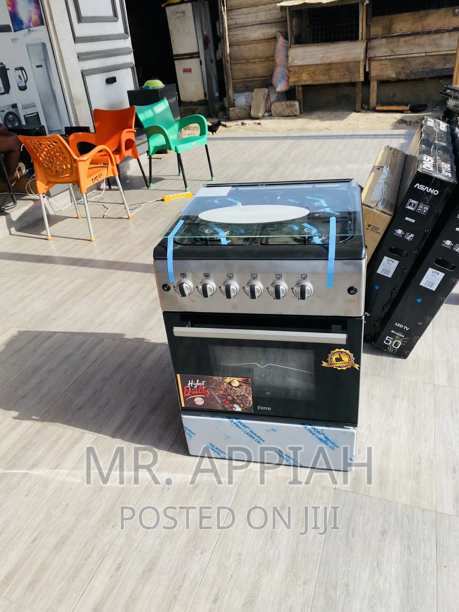 Ferre 60x60 Auto Ignition, Chicken Rotisserie,New Line