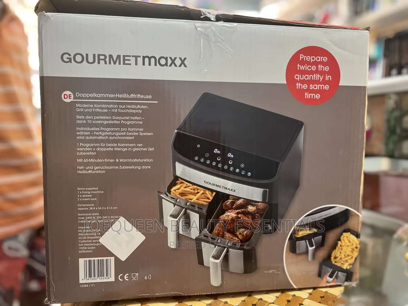 Double Chamber Hot Air Frying Machine
