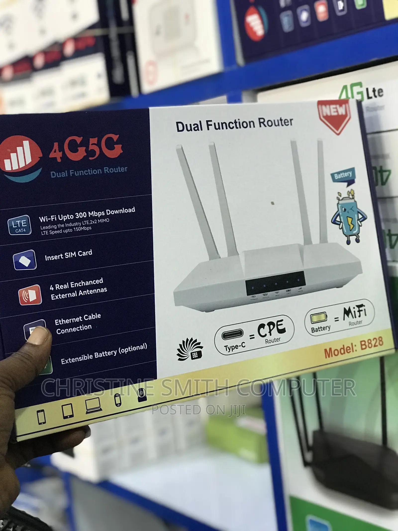 4g/5g Wireless Dua Function Chargeable Router