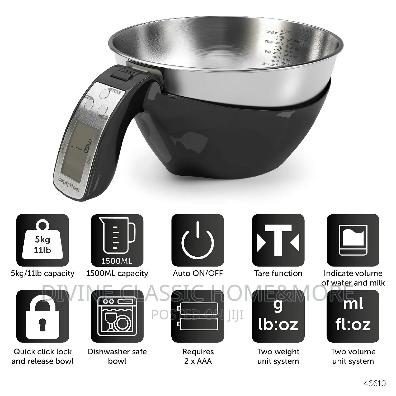 5kg Morphy Richards Digital Bowl Scale