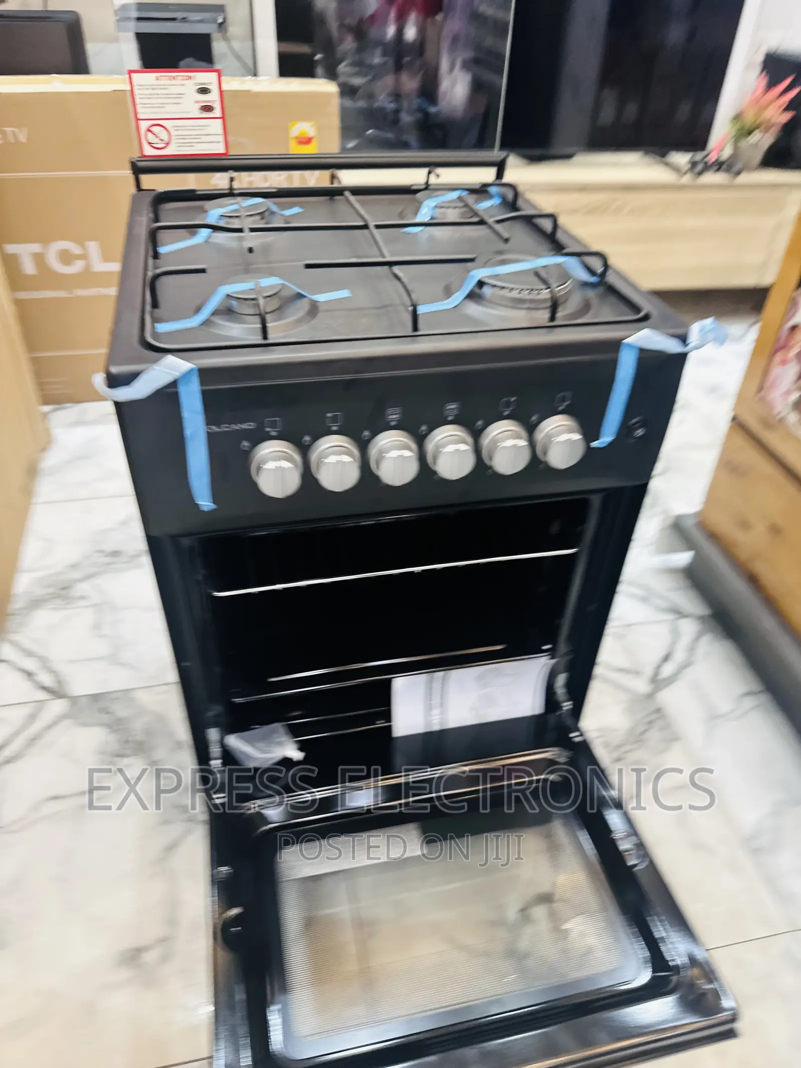 Elegant Black Volcano 4burner