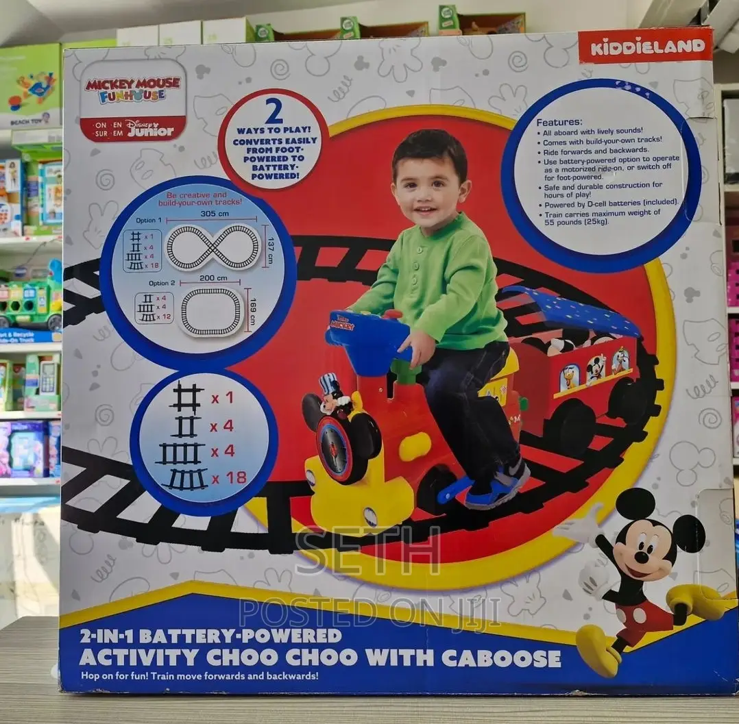 MICKEY MOUSE CHOO Kiddieland Battery Powered Ride-on Train C