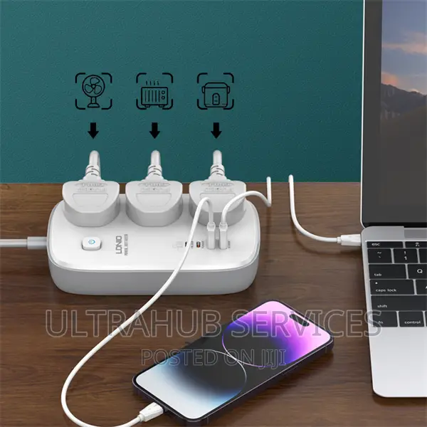 LDNIO 3 AC Outlets 4 USB Power Strip